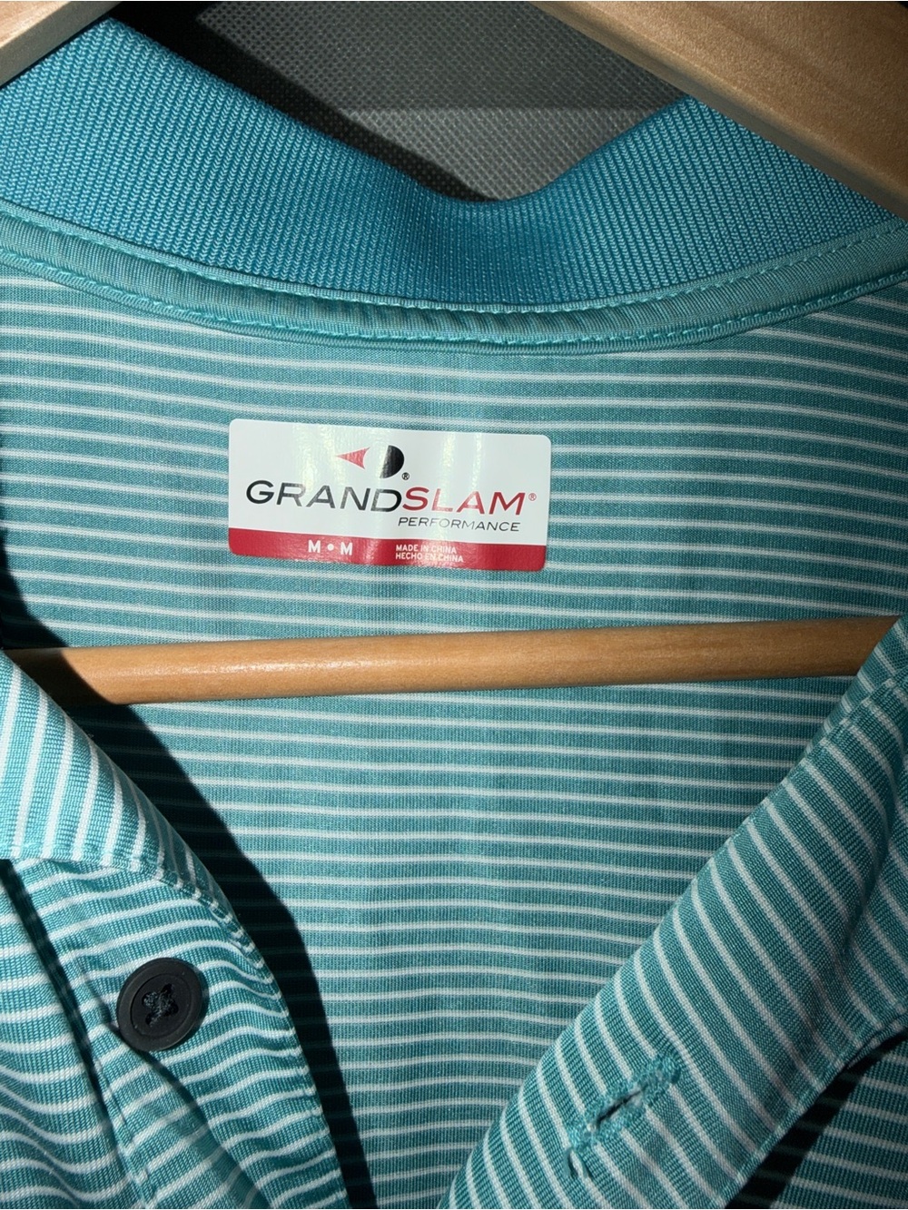 Grand Slam Men's Teal/Turquoise & White Golf Polo